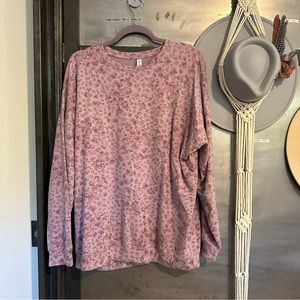 ATHLETA Studio to Street Purple Leopard Sweatshirt size XL